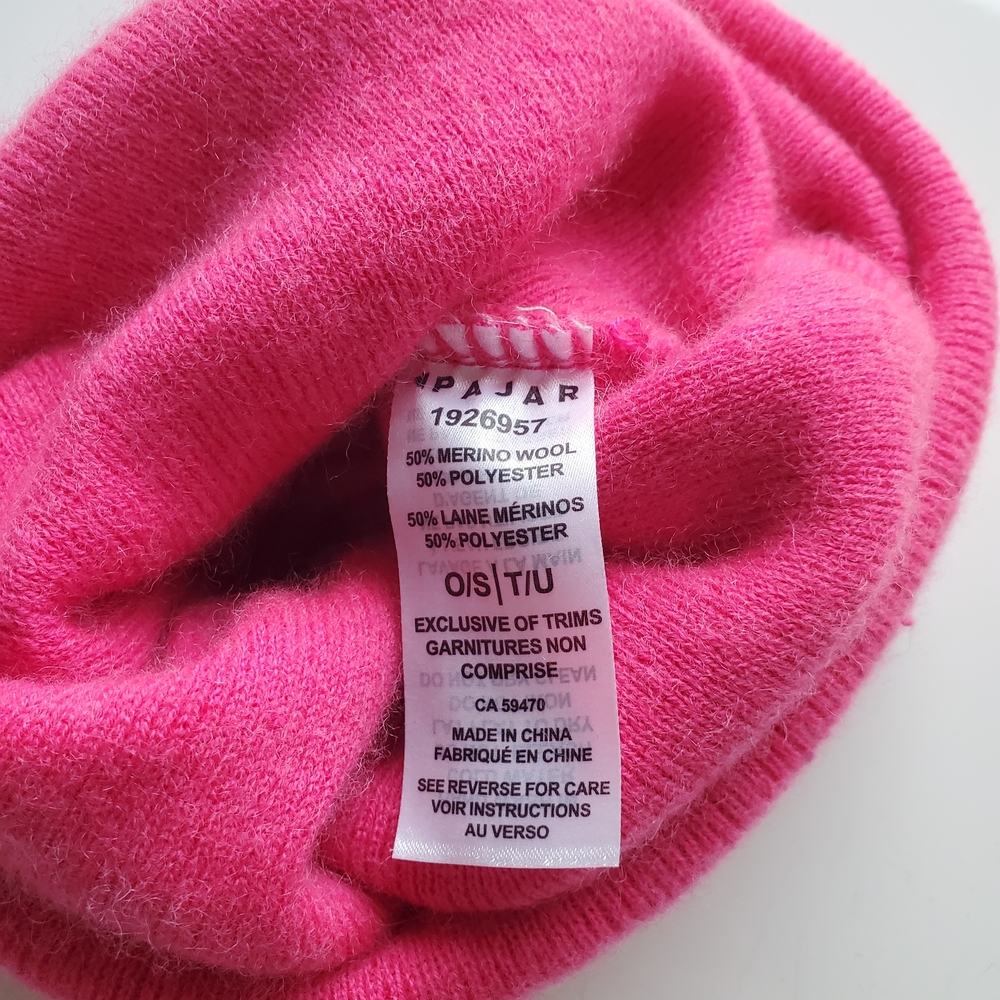 Pajar Womens Vibrant Pink Hat - Picture 3 of 4